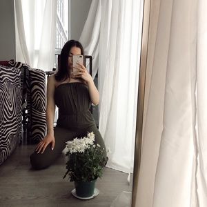 Forever 21 Olive Green Jumpsuit